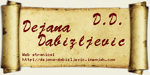 Dejana Dabižljević vizit kartica